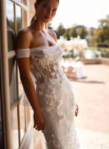 Wedding Dress Trends of 2024:3D Floral Appliqués