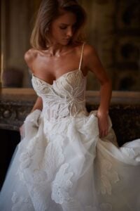 Jenner wedding dress by Milla Nova. The Ultimate Guide to Wedding Dress Shopping